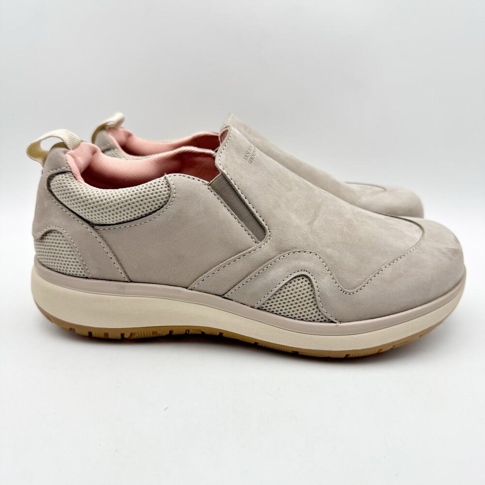 SAS Womens Scramble Slip On Loafers Size 7.5 M Beige Tan Leather EUC
